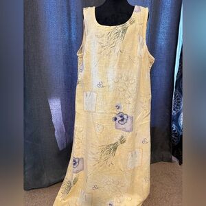 Sweet Jessie 100% Linen‎ Floral Dress